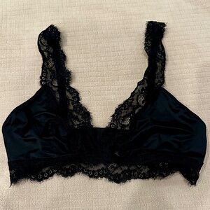 H&M LADIES BRA BRALETTE BLACK LACE SIZE MEDIUM